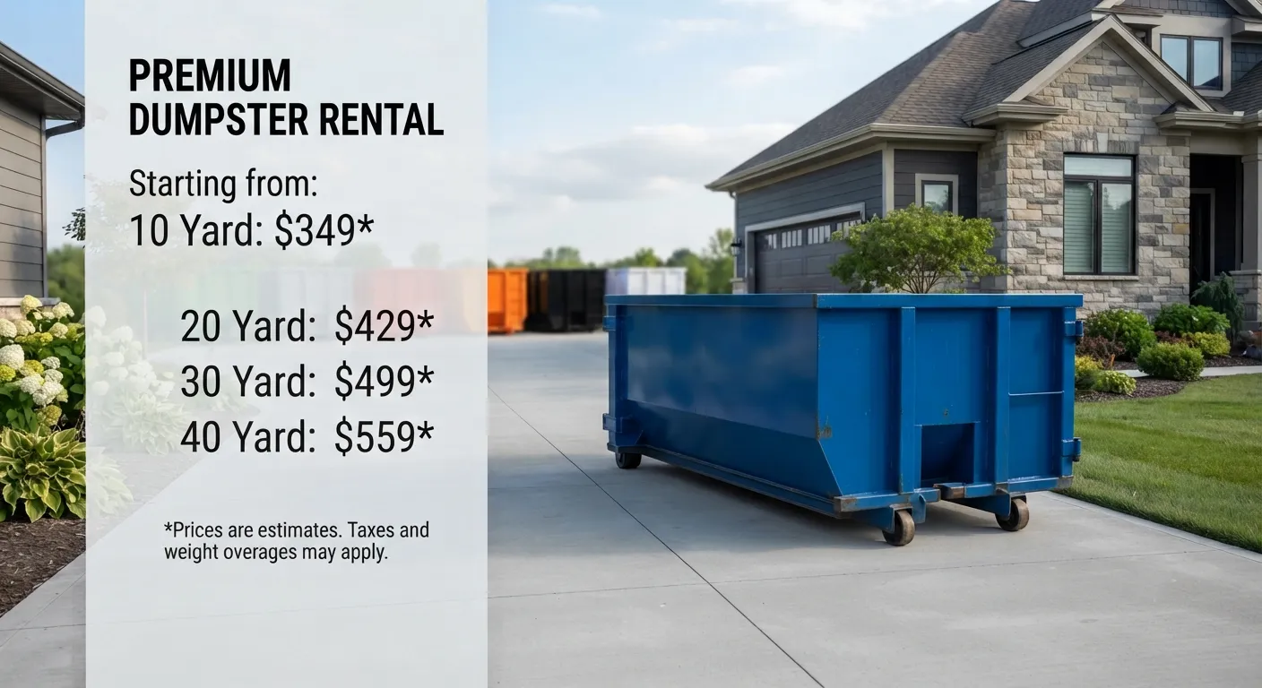 Dumpster Rental Cost in Farmington Hills, MI